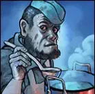Blue cook symbol